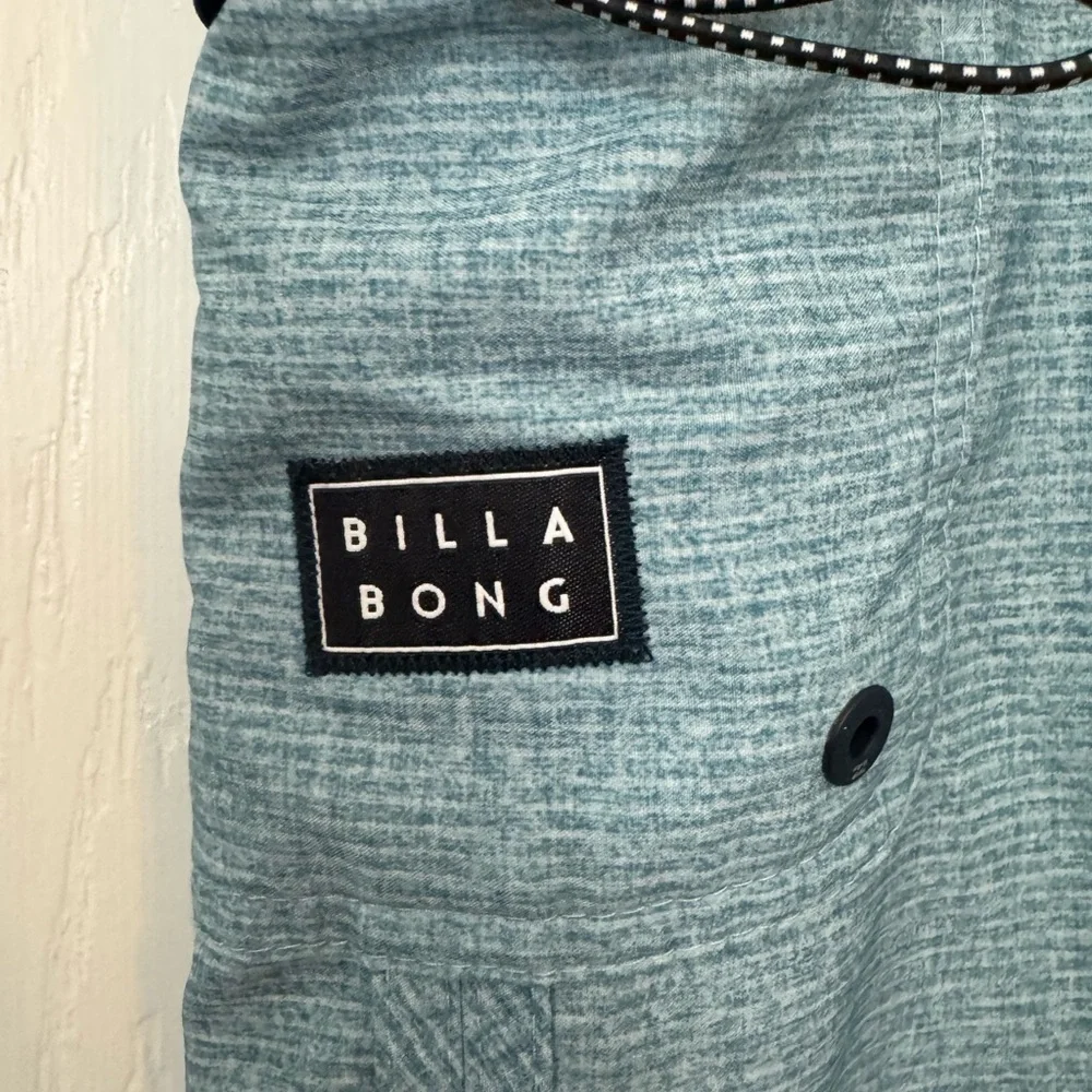 Billabong Light Blue Board Shorts with Navy Accents